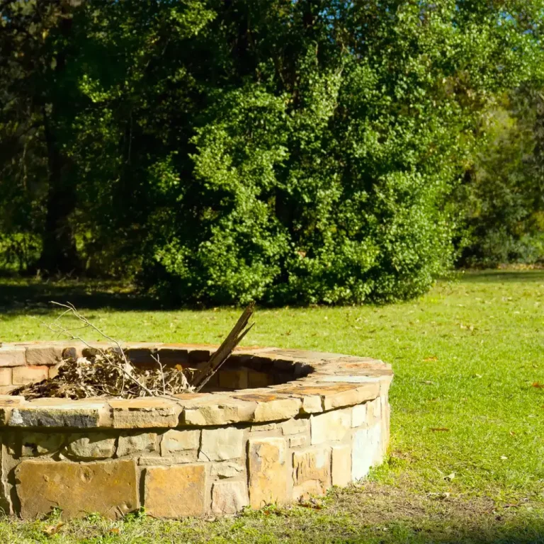 One of the outdoor fire pits at Twin Lakes