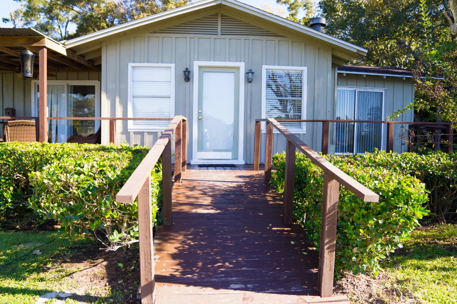 Accessible entrance to the main house at Twin Lakes